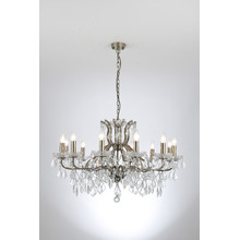 Tamara Iron & Crystal 12 Light Chandelier